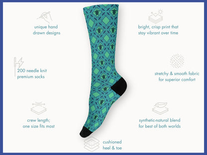 Sea Turtle Dress Socks - Marine Inspired Ocean Gift Socks - mockup