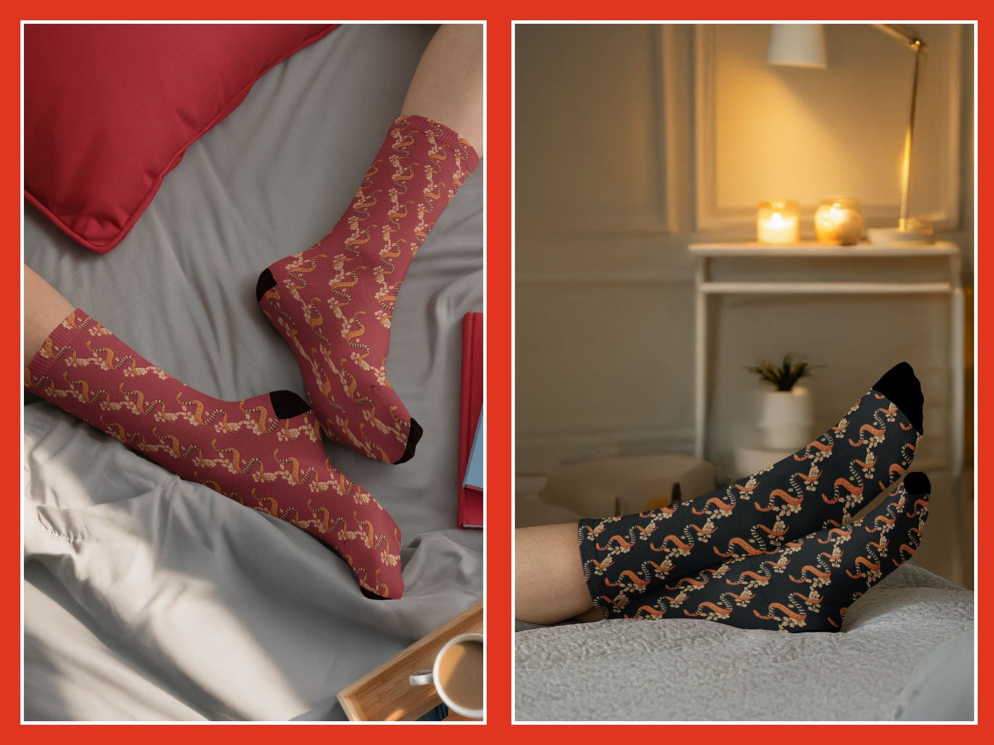 Snake Zodiac Socks - Lunar New Year Gift - Astrology Inspired Socks - lifestyle