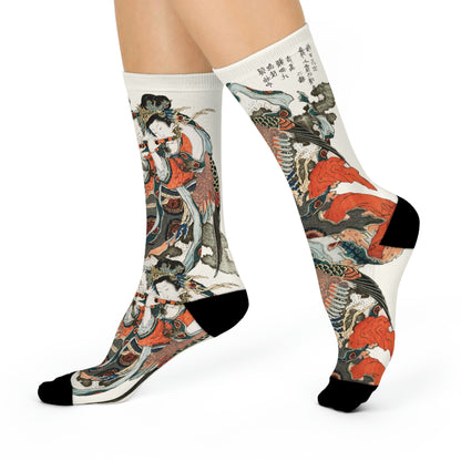 Vintage Japanese Art socks | Asian socks | Art Socks