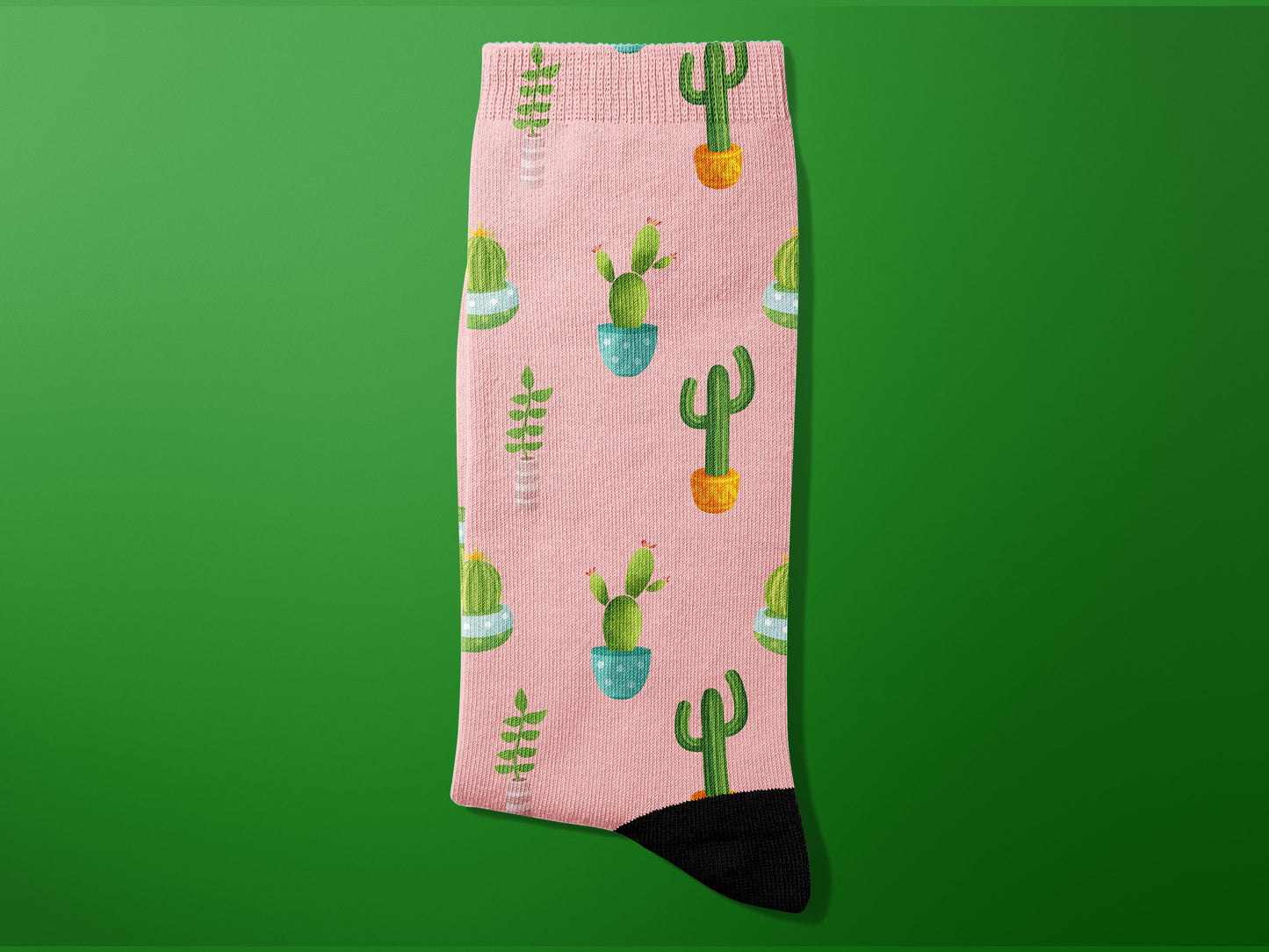 CACTUS House Plant Patterned Socks