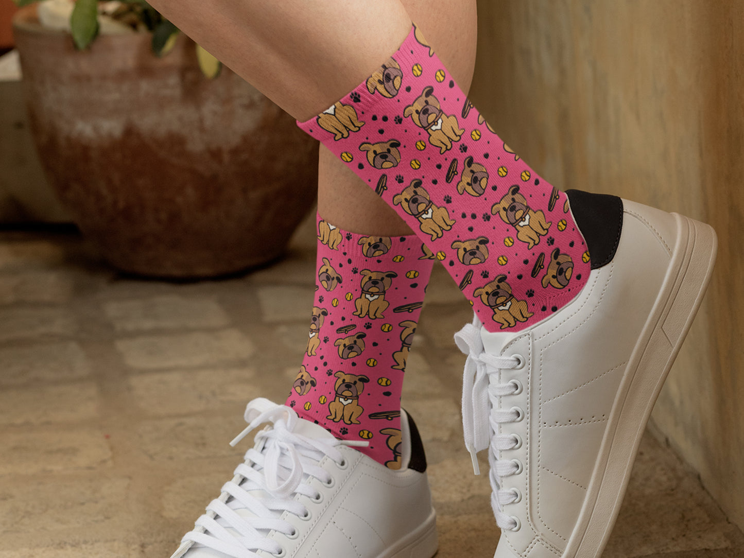 DOODLE BULLDOG Socks