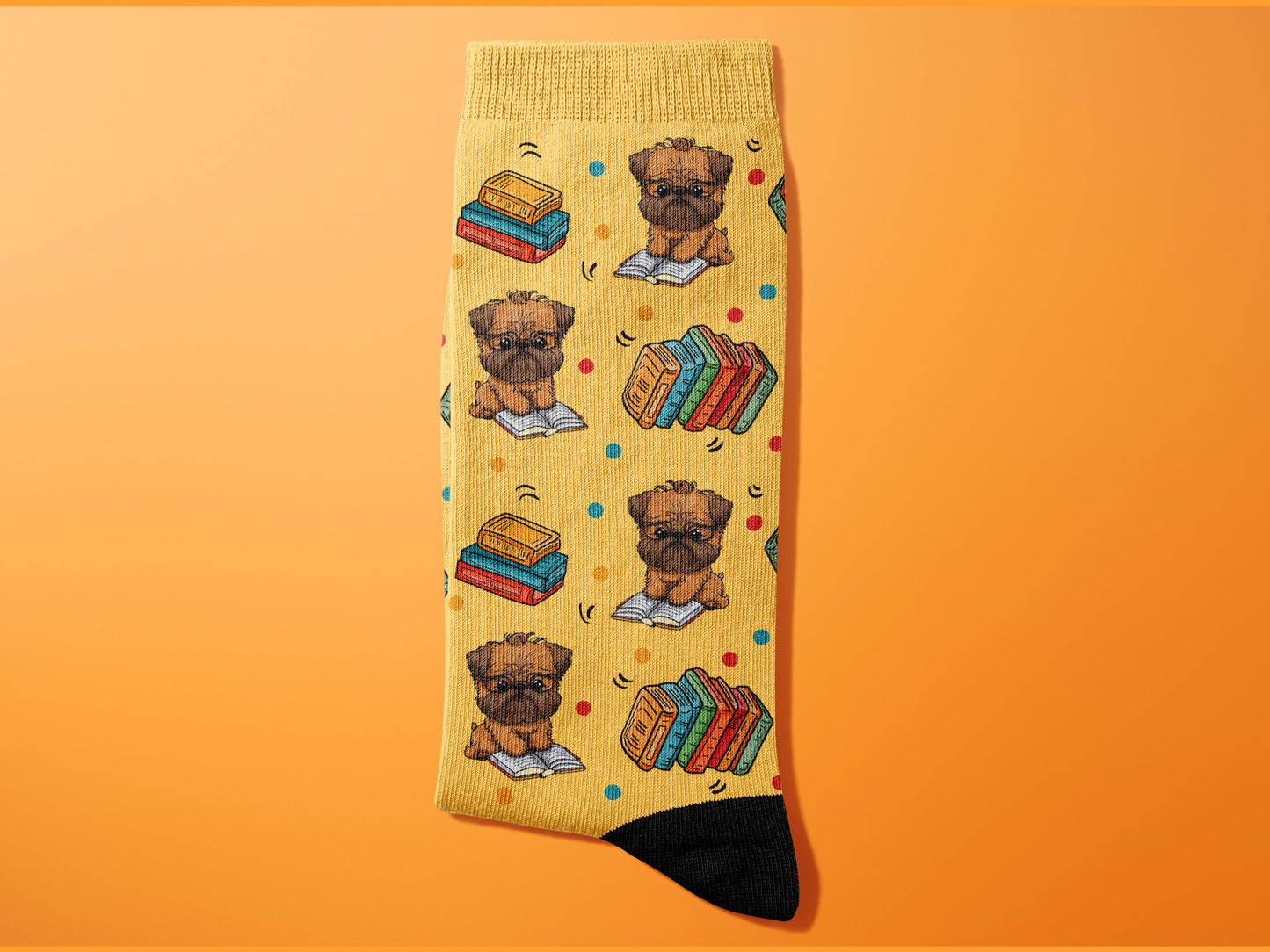 Brussels-Griffon DOGS & BOOK Lover Socks