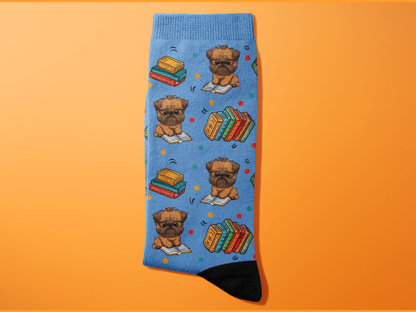 Brussels-Griffon DOGS & BOOK Lover Socks