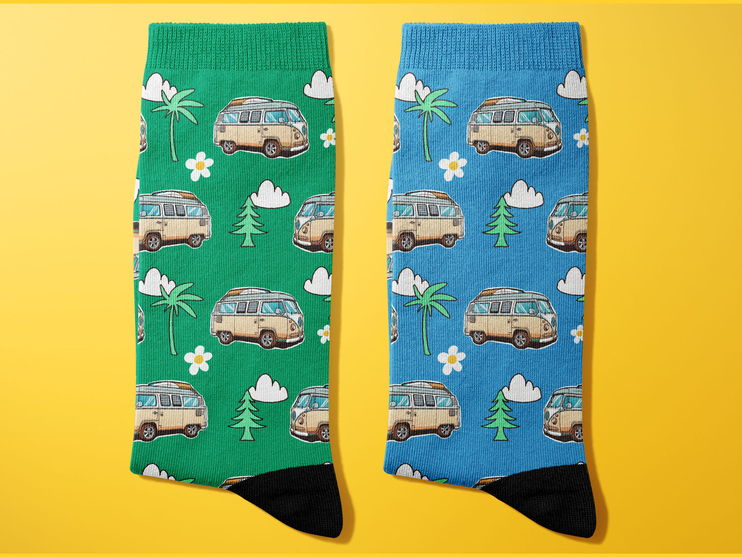 Colorful Camper Socks for Adventure Lovers