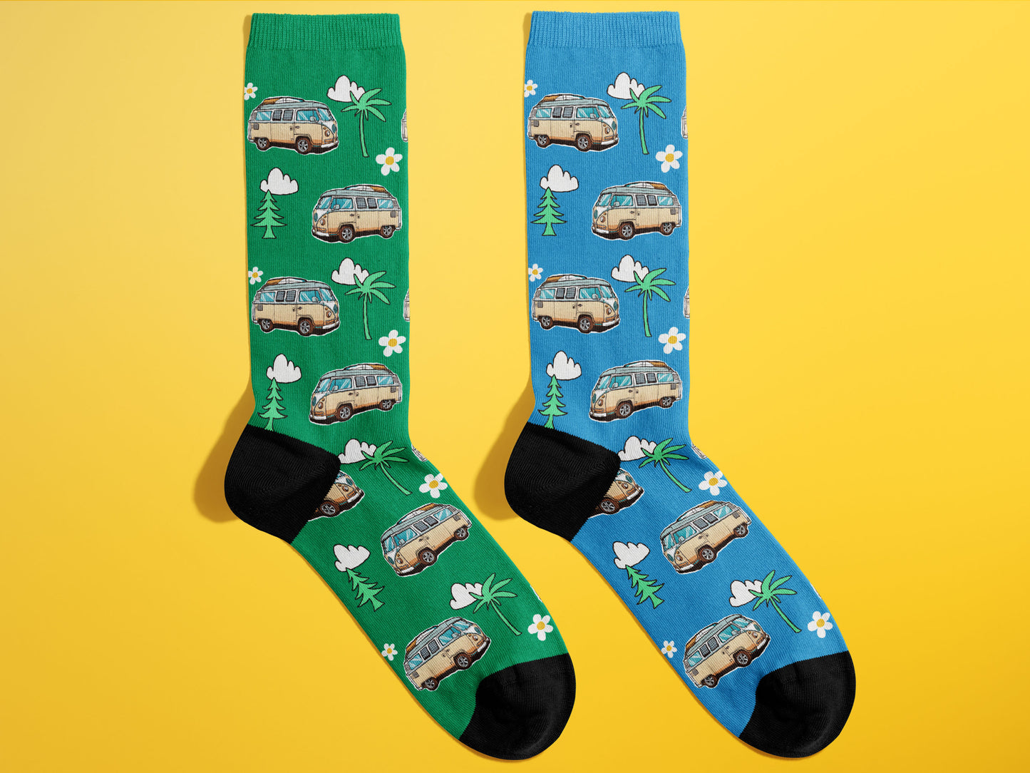 Colorful Camper Socks for Adventure Lovers