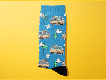 Colorful Camper Socks for Adventure Lovers