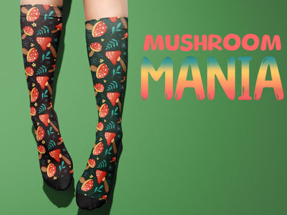 Fun Fungi Fashion: Mushroom Pattern Socks