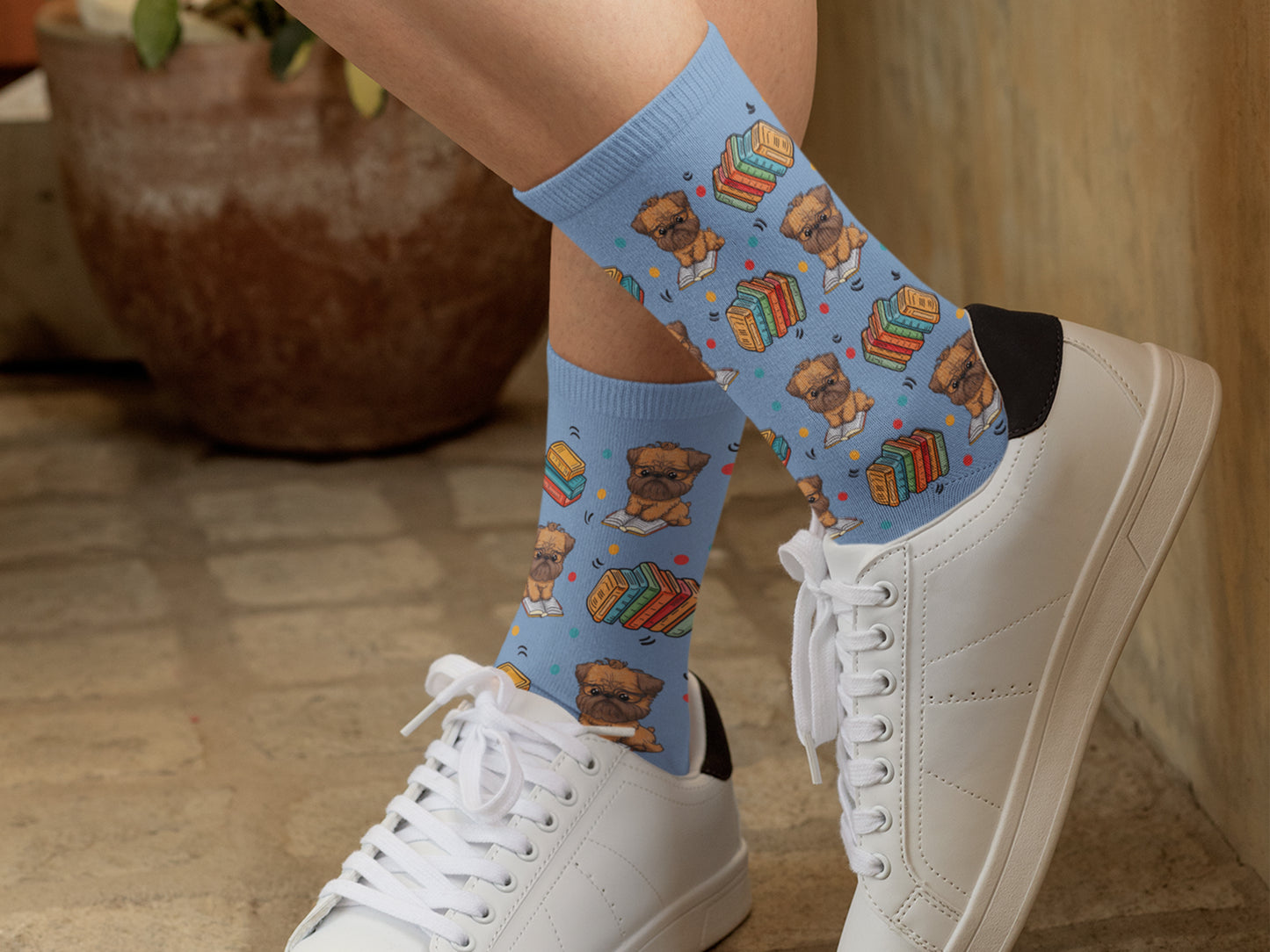 Brussels-Griffon DOGS & BOOK Lover Socks