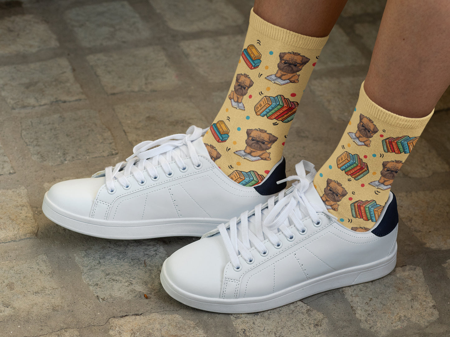 Brussels-Griffon DOGS & BOOK Lover Socks