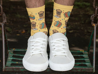 Brussels-Griffon DOGS & BOOK Lover Socks