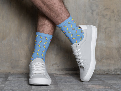 Fun Pencil Patterned Socks