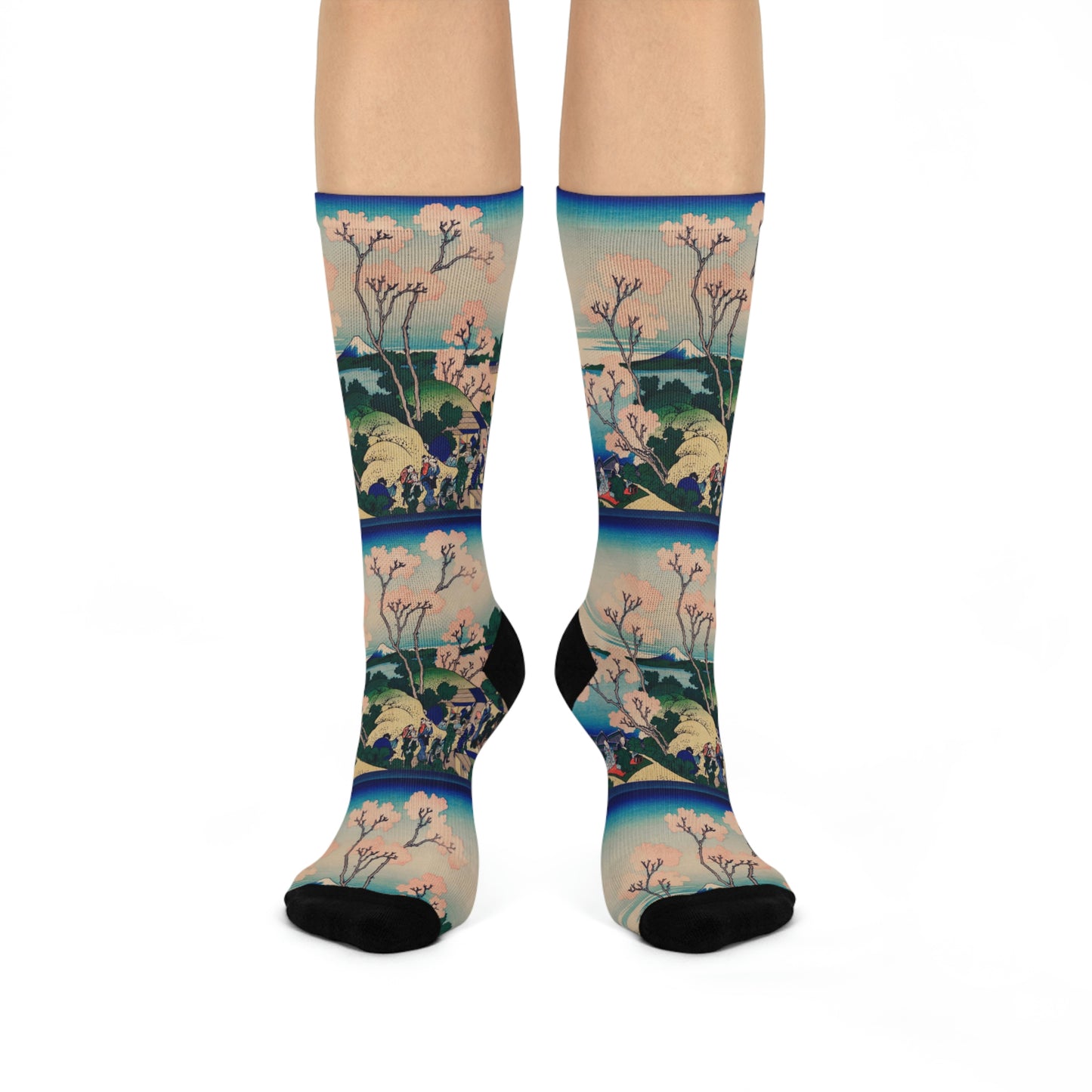 Katsushika Hokusai Socks | Artist socks | Artwork socks | Cherry Blossom socks